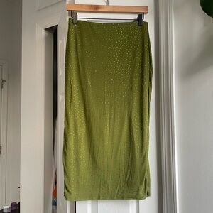 AFRM Olive Midi Skirt